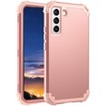 thumbnail image 1 of for Samsung Galaxy S21 FE Case, Heavy Slim Dual Layer 3 in 1 Heavy Duty Protection Hybrid Hard PC Soft Silicone Rugged Bumper Anti Slip Full-Body Protective Cases For Samsung Galaxy S21 FE,Rosegold, 1 of 7
