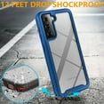 thumbnail image 1 of Samsung Galaxy S21 FE Case [Not Fit Samsung S20 FE/S21], Transparent Drop Proof Cover (Blue), 1 of 3