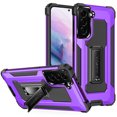 thumbnail image 1 of Samsung Galaxy S21 FE Case, Rosebono Hybrid Slim Colorful Armor Shockproof Impact Resistant Protective Cover Case With Kickstand For Samsung Galaxy S21 FE (Purple), 1 of 8