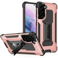 thumbnail image 1 of Samsung Galaxy S21 FE Case, Rosebono Hybrid Slim Colorful Armor Shockproof Impact Resistant Protective Cover Case With Kickstand For Samsung Galaxy S21 FE (Rose Gold), 1 of 8