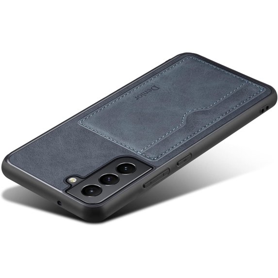 for Samsung Galaxy S21 FE Case, Slim PU Leather Wallet Case Credit Card Slot Holder Lightweight Protective Case with Kickstand for Samsung Galaxy S21 FE (Gray)