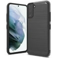 thumbnail image 1 of for Samsung Galaxy S21 FE /Fan Edition Protective Hybrid TPU 2-Piece Shockproof with Brushed Metal Texture Carbon Fiber Hard Back Cover ,Xpm Phone Case [Black], 1 of 8
