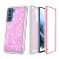 thumbnail image 1 of for Samsung Galaxy S21 FE (NOT FIT SAMSUNG S21) Glitter Bling Full Body Built In Screen Protector Phone Case PU Shock Bumper Scratch Guard Skin Wrap Slim Cover, 1 of 4