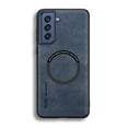 thumbnail image 1 of for Samsung Galaxy S21 FE PU Leather Case, Vintage Compatible with MagSafe and Wireless Charging Slim Fit-Drop Scratch Resistant Support Magnetic Car Mount Case Cover for Galaxy S21 FE, Blue, 1 of 9
