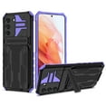 thumbnail image 1 of for Samsung Galaxy S21 FE Wallet Case, with Credit Card Holder Stand Kickstand Slim Rugged Shockproof Heavy Duty Defender Armor Military Grade Protective Case for Samsung Galaxy S21 FE,Purple, 1 of 9