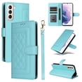 thumbnail image 1 of for Samsung Galaxy S21 FE Wallet Flip Case, Classic PU Leather Card Slots with Lanyard Magnetic Closure Kickstand Drop Protective Soft TPU Inner Case Cover for Samsung Galaxy S21 FE, Mint, 1 of 6