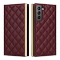 thumbnail image 1 of For Samsung Galaxy S21 FE Wallet Phone Case,PU Leather Folio Flip Kickstand,With Wrist Strap&Shoulder Strap,Card Slots,Shockproof Rugged Anti-fall Crossbody Phone Case Cover,Winered, 1 of 9