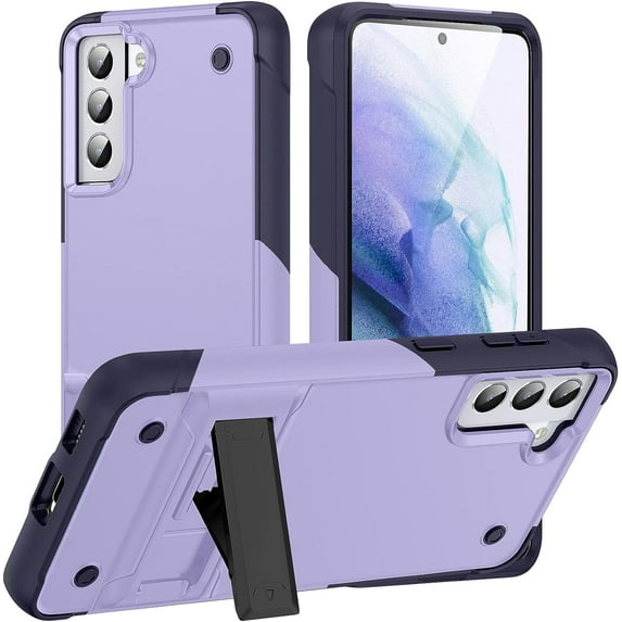 Samsung Galaxy S21 Plus 5G Case Military Shockproof Magnetic Kickstand Cell Phone Cover Protective with Upgrade Hard PC & Premium Soft TPU Kickstand for Galaxy S21 Plus 6.7 inch Purple