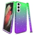 thumbnail image 1 of Samsung Galaxy S21 Plus 5G Case, Rosebono Hybrid Bling Glitter Sparkle Green Purple Gradient Transparent Fashion Cute Colorful TPU Skin Cover Case for Samsung Galaxy S21 Plus 5G, 1 of 4