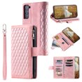 thumbnail image 1 of for Samsung Galaxy S21 Plus 6.7" Wallet Case, Luxury PU Leather Folio Flip Protective Cover with Wrist Strap [Credit Card Holder ] [Zipper Pocket] [Kickstand Function] Magnetic Case,Rosegold, 1 of 12