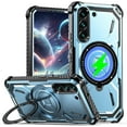 thumbnail image 1 of Samsung Galaxy S21+ Plus Case Compatible for Magsafe, Ultimate Protection Armor with Ring Holder Fit for Magsafe Wireless Charger Phone Case for Samsung Galaxy S21 Plus HJJ Blue, 1 of 9