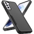 thumbnail image 1 of for Samsung Galaxy S21 Plus Case: Dual Layer Protective Heavy Duty Cell Phone Cover Shockproof Rugged with Screen Protector - Military Protection Bumper Tough - Samsung Galaxy S21+ Plus 5G, Black, 1 of 9