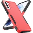 thumbnail image 1 of for Samsung Galaxy S21 Plus Case: Dual Layer Protective Heavy Duty Cell Phone Cover Shockproof Rugged with Screen Protector - Military Protection Bumper Tough - Samsung Galaxy S21+ Plus 5G, Red, 1 of 15