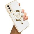 thumbnail image 1 of for Samsung Galaxy S21 Plus Case [Support for Magsafe] Butterfly Cute Pattern Magnetic Plating Screen Protector Luxury Elegant Case Camera Protector Shockproof Corner Back Cover -White, 1 of 12