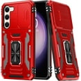 thumbnail image 1 of for Samsung Galaxy S21 Plus Case with Upgraded Sliding Camera Lens Cover and Strong Magnetic Kickstand - Military-Grade Shockproof Protective Phone Case 6.7" for Women Girls - Red, 1 of 13