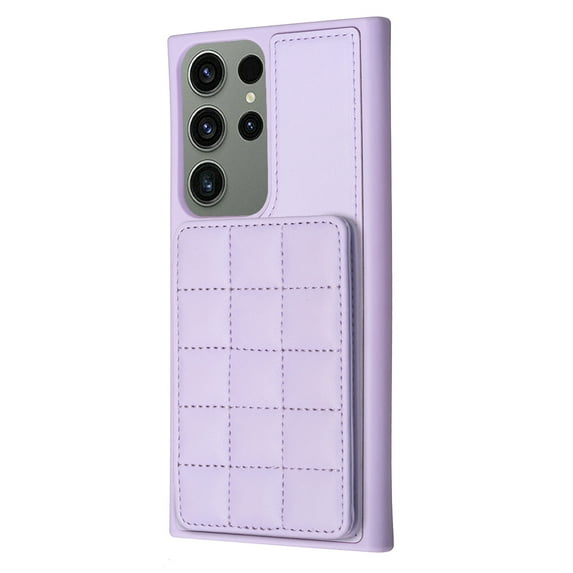 Samsung Galaxy S21 Plus Magnetic Back Wallet Card Pockets Phone Case, Shockproof PU Leather Kickstand Card Holder Slots Flip Folio Protective Cover, purple