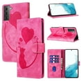 thumbnail image 1 of for Samsung Galaxy S21 Plus Phone Case Wallet Flip Cases,Cute Cat & Heart Patterned,Retro PU Leather Kickstand,Card Holder,Wrist Strap,Magnetic Closure,Shockproof Cover, Rose, 1 of 11