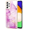 thumbnail image 1 of for Samsung Galaxy S21 S20 Ultra Plus FE Lite Case, Fashion Slim Luxurious Marbling PC+TPU Phone Case, Bezel Heightened Design Shockproof Protector Cover(Light Purple,S20 FE), 1 of 7