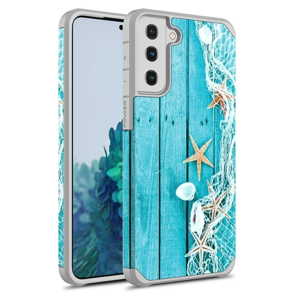 Samsung Galaxy S21 Ultra 5G Case (7.1"), Rosebono Slim Hybrid Shockproof Hard Cover Graphic Fashion Colorful Skin Cover Armor Case for Samsung Galaxy S21 Ultra 5G (Starfish)