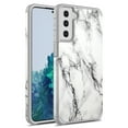 thumbnail image 1 of Samsung Galaxy S21 Ultra 5G Case (7.1"), Rosebono Slim Hybrid Shockproof Hard Cover Graphic Fashion Colorful Skin Cover Armor Case for Samsung Galaxy S21 Ultra 5G (White Marble), 1 of 5