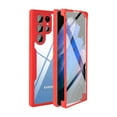 thumbnail image 1 of Samsung Galaxy S21 Ultra 5G Case with Built-in Screen Protector, Clear Shockproof Slim Full Body Protection Soft TPU Bumper Rugged Case Cover  Samsung S21 Ultra 6.8 Inch 2021, Red, 1 of 9