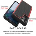 thumbnail image 1 of Samsung Galaxy S21 Ultra 5G Phone Case, Military Grade 6 Feet Drop Test Protection Dual Layer Cover-Red, 1 of 3