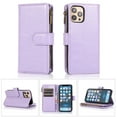 thumbnail image 1 of for Samsung Galaxy S21 Ultra (6.8") Leather Zipper Wallet Case 9 Credit Card Slots Cash Money Pocket Clutch Pouch Stand & Strap Cover ,Xpm Phone Case [Lavender], 1 of 8