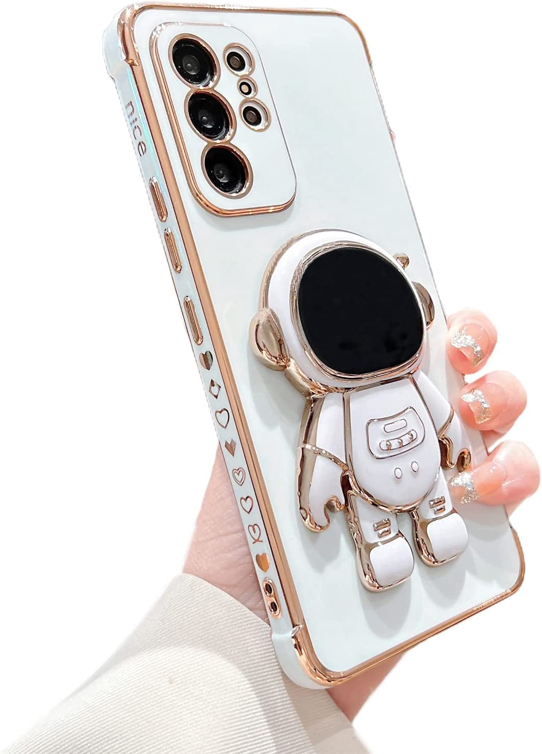 Pepmune Compatible With IPhone 14 Plus Case Cute 3D Astronaut Stand Design Camera Protection Shockproof Soft Back Cover For Apple IPhone 14 Plus Phone Case Green