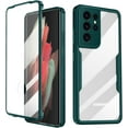 thumbnail image 1 of for Samsung Galaxy S21 Ultra Case, 360 Full Body Rugged Case with Built-in Screen Protector Transparent Heavy Duty Shockproof Bumper Cover for Galaxy S21 Ultra 6.8" (Green), 1 of 7