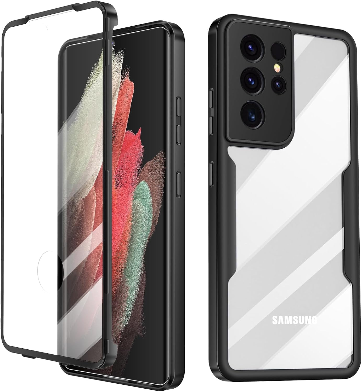 for Samsung Galaxy S21 Ultra Case, 360 Full Body Rugged Case with