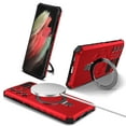 thumbnail image 1 of for Samsung Galaxy S21 Ultra Case [Compatible with MagSafe] [Military-Grade Protection], Shockproof Protective Slim Invisible Kickstand Car Mount Magnetic Armor Cover, Red, 1 of 10