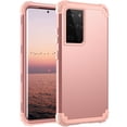 thumbnail image 1 of Samsung Galaxy S21 Ultra Case, Dteck Heavy Hybrid Rugged Shockproof Case, Support Wireless Charging, 3 in 1 Full Protective Cover for Samsung Galaxy S21 Ultra 5G, Rosegold, 1 of 7