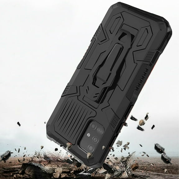 Samsung Galaxy S21 Ultra Case, Dual Layers [Combo Holster] And Built-In Kickstand Hybird Shockproof (Black)