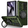 thumbnail image 1 of for Samsung Galaxy S21 Ultra Case Military Drop Protection with 360°Rotatable Ring Holder Kickstand [Support Magnetic Car Mount] Full Body Hybrid Hard PC Soft Rubber Shockproof Rugged Case,Darkgreen, 1 of 11