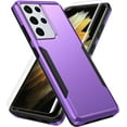 thumbnail image 1 of for Samsung Galaxy S21 Ultra Case, S21 Ultra Case with Screen Protector,[ Grade Drop Tested] Heavy-Duty Tough Rugged Shockproof Protective Phone Case for Galaxy S21 Ultra 6.8 inch (Purple), 1 of 6