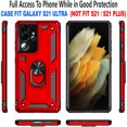 thumbnail image 1 of Samsung Galaxy S21 Ultra Case, STARSHOP Drop Protection Ring Kickstand Cover- Red, 1 of 6