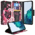 thumbnail image 1 of Samsung Galaxy S21 Ultra Case, Wrist Strap Leather Wallet Case [Kickstand] with ID & Card Slots - Heart Butterflies, 1 of 6