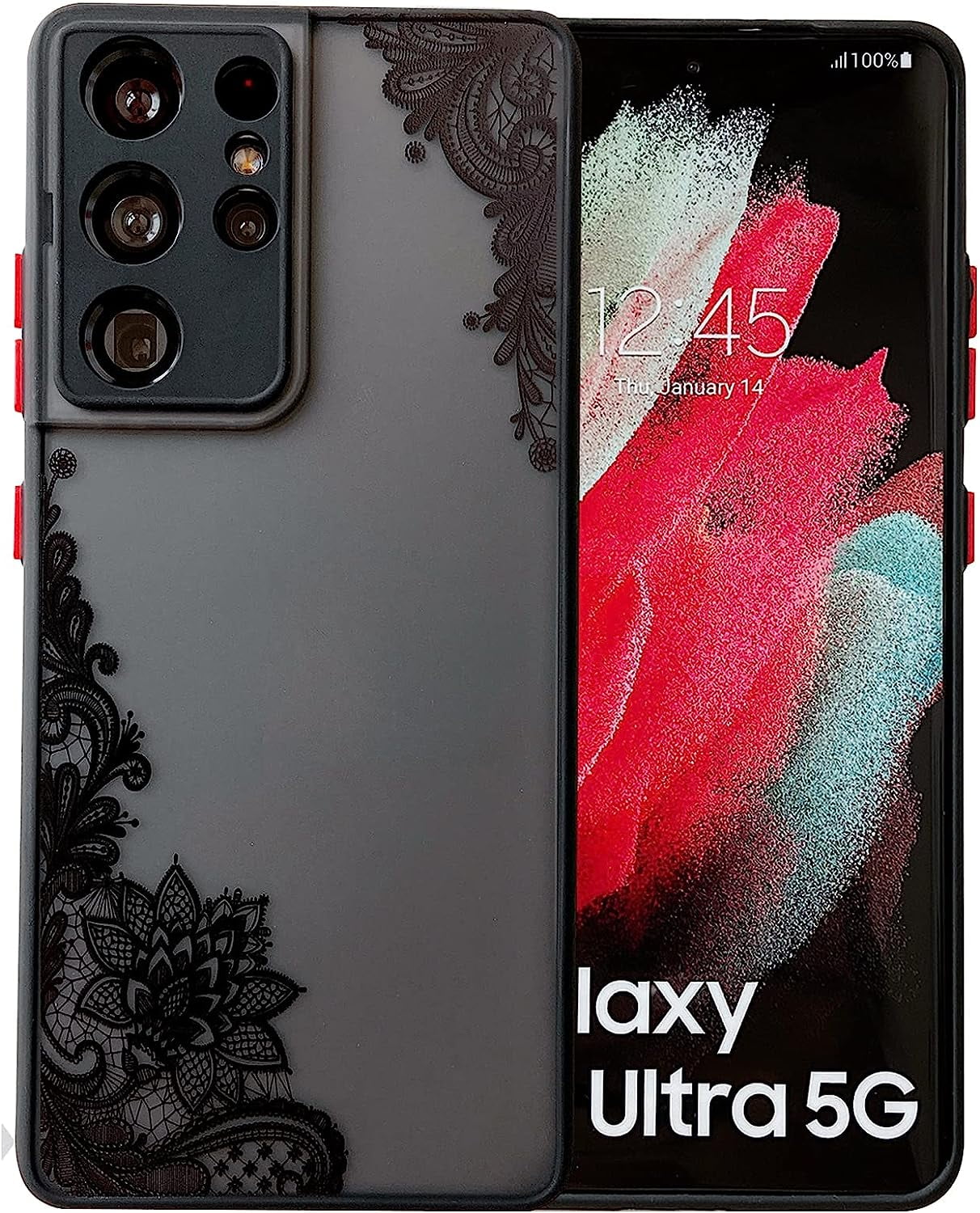 Samsung Galaxy S21 Ultra Cute Silicone Protective Women Bumper Camera Protection Hard Back Phone