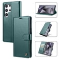 thumbnail image 1 of for Samsung Galaxy S21 Ultra Wallet Case [RFID-Blocking] [Card Holder/Cash Slots] [Kickstand] [Magnetic Clasp], Advanced PU Leather Folio Flip Book Protective Shockproof Cover Women Men,Green, 1 of 10