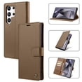 thumbnail image 1 of for Samsung Galaxy S21 Ultra Wallet Case [RFID-Blocking] [Card Holder/Cash Slots] [Kickstand] [Magnetic Clasp], Advanced PU Leather Folio Flip Book Protective Shockproof Cover Women Men,Brown, 1 of 10