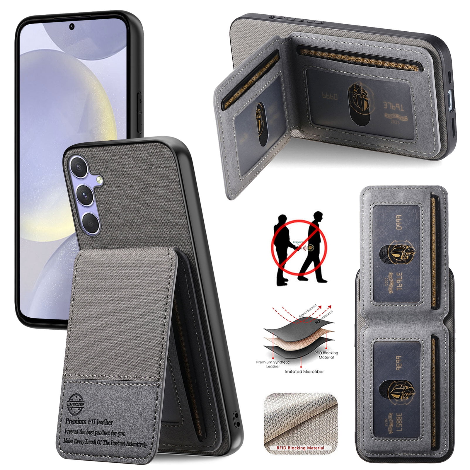 For Samsung Galaxy S21 Ultra Wallet Phone Case,PC + PU Leather + TPU