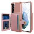 thumbnail image 1 of Samsung Galaxy S21 Wallet Case, Dteck Heavy Duty Hard Silicone Shockproof Case Magnetic Flip Leather Card Holder Protective Cover For Samsung Galaxy S21 6.2 inch, Rosegold, 1 of 8