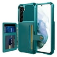 thumbnail image 1 of Samsung Galaxy S21 Wallet Case, Dteck Heavy Duty Hard Silicone Shockproof Case Magnetic Flip Leather Card Holder Protective Cover For Samsung Galaxy S21 6.2 inch, Green, 1 of 8