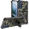 thumbnail image 1 of for Samsung Galaxy S22 Camouflage Case, Heavy Duty Shockproof Protection Military Grade Built-in Magnetic Kickstand Camo Cover Case for Samsung Galaxy S22 MC Army Green, 1 of 7