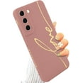 thumbnail image 1 of for Samsung Galaxy S22 Case, Back Cute Plating Love Letter Graphic with Anti-Fall Lens Cameras Cover Protection Soft TPU Shockproof Anti-Fingerprint Phone Cases for Women Girls Men-Pink, 1 of 12