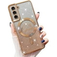 thumbnail image 1 of for Samsung Galaxy S22 Case Clear Magnetic Glitter Phone Cases [Compatible with Magsafe],Luxury Love Heart Plating Bling Gradient Sparkle Shockproof Cover for Women Girls,/Blue, 1 of 12