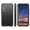 thumbnail image 1 of for Samsung Galaxy S22 Case, Heavy Slim Dual Layer 3 in 1 Heavy Duty Protection Hybrid Hard PC Soft Silicone Rugged Bumper Anti Slip Full-Body Protective Cases For Samsung Galaxy S22,Black, 1 of 6
