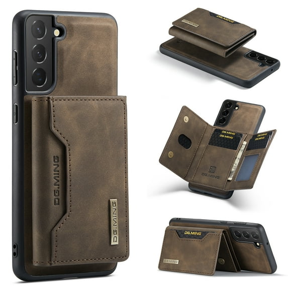 for Samsung Galaxy S22 Case ,Magnetic Buckle Leather Detachable Wallet Cover, Card Pocket Back Flip Kickstand Shockproof Business Slim Phone Case For Samsung Galaxy S22,
Coffee