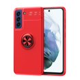 thumbnail image 1 of for Samsung Galaxy S22 Case with Ring Holder Kickstand [Support Magnetic Car Holder] Heat Dissipation Soft TPU Shockproof Frosted Back Protective Phone Case for Galaxy S22 5G 6.1", Red, 1 of 9