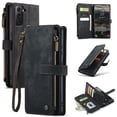 thumbnail image 1 of for Samsung Galaxy S22 Case, Wallet Case with Card Holder Kickstand Magnetic Zipper Pocket Lanyard Strap Wristlet,Leather Flip Case Wallet for Samsung Galaxy S22,Black, 1 of 10